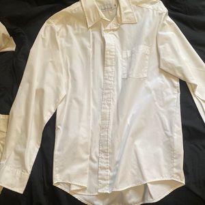 White, boys button up, size 18